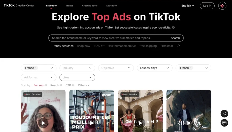 tiktok creative center earlh