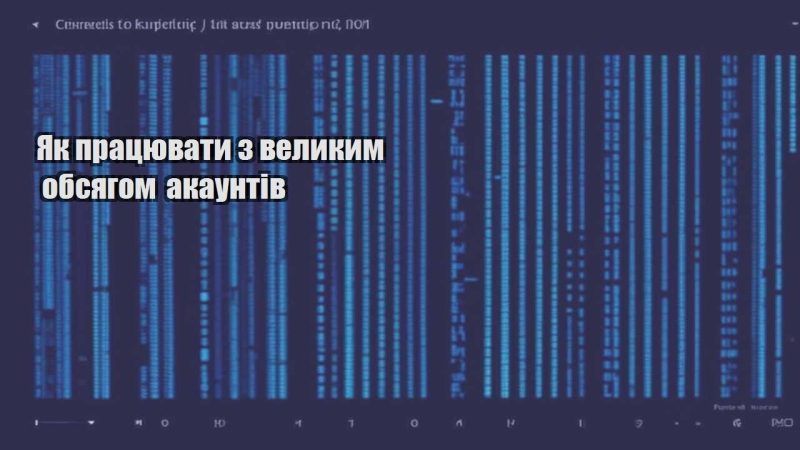 yak praczyuvaty z velykym obsyagom akauntiv